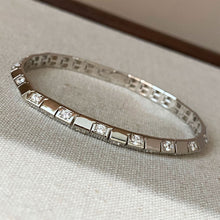 Checkerboard Gemstone Bracelet | Silver Bracelet