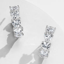 Heart Pavé Earrings | Silver Earrings