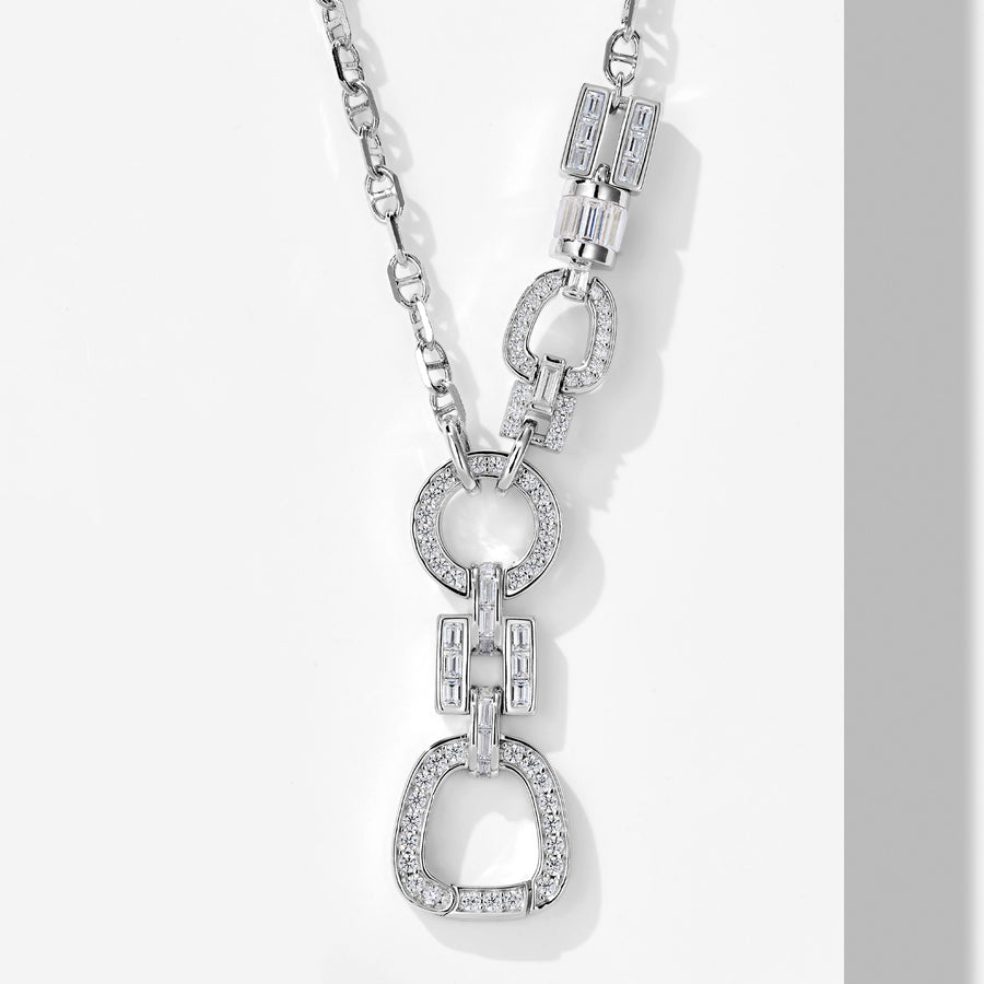 Seamless Inlay Universal Clasp Necklace | Sterling Silver