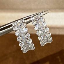 Elegant Zirconia Huggie Hoop Earrings | Silver Earrings