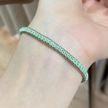 Chic Woven Mint Green Bracelet | Silver Bracelet
