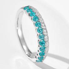 Double-row Paraiba Ring | Silver Ring