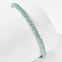 Chic Woven Mint Green Bracelet | Silver Bracelet
