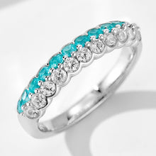 Double-row Paraiba Ring | Silver Ring