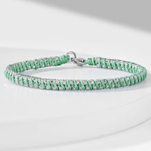 Chic Woven Mint Green Bracelet | Silver Bracelet