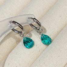 Paraiba Teardrop Earrings | Silver Earrings