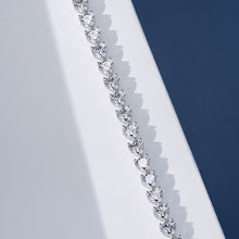 Romantic Heart-Cut Sterling Silver Bracelet