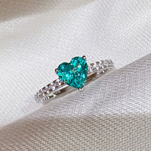 Paraiba Heart Ring | Silver Ring