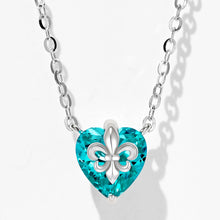 Paraiba Iris Heart Necklace | Silver Necklace