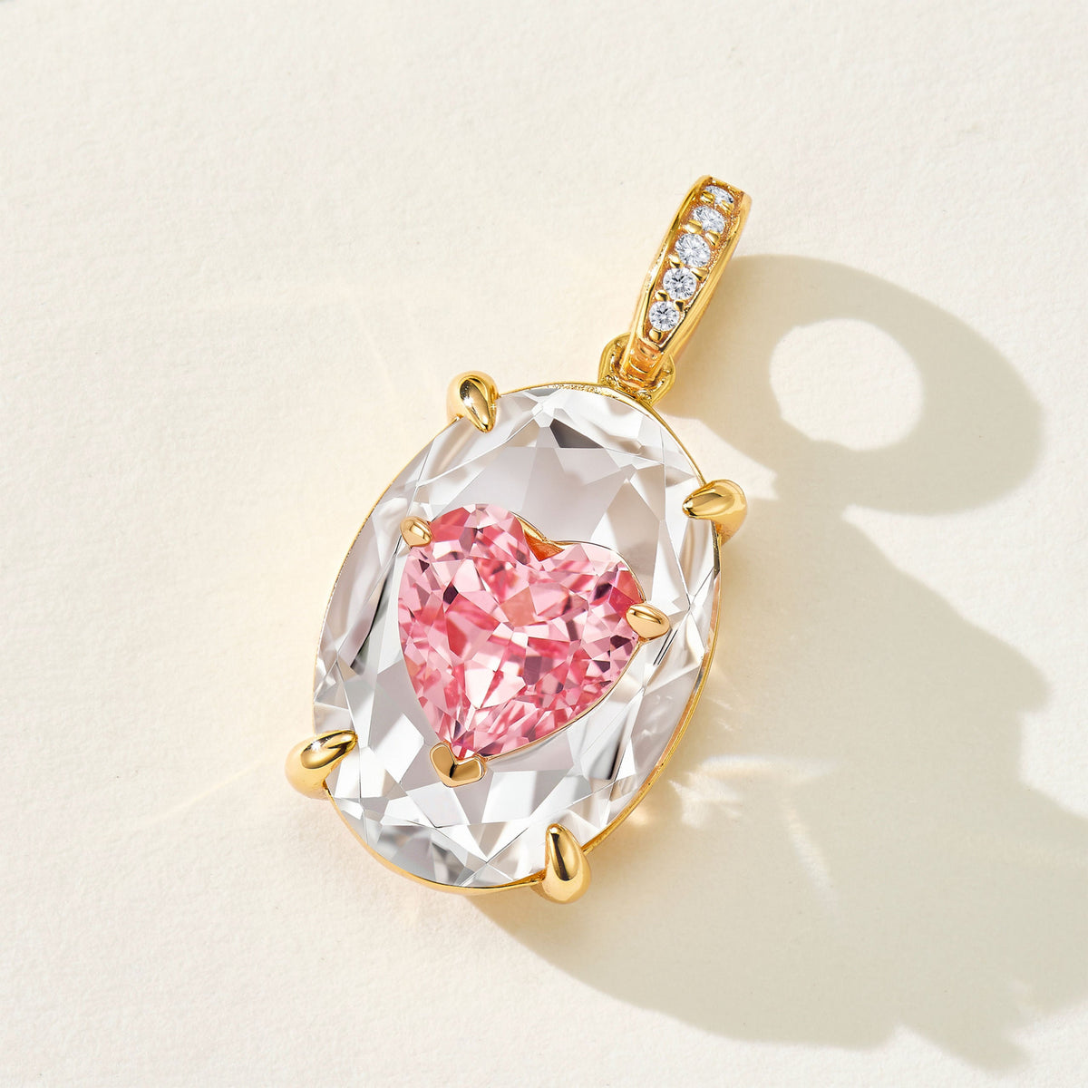 Sweet Heart Clip Pendant | Silver Necklace