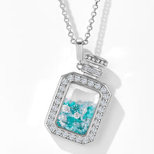 Halo Quicksand Wish Bottle Pendant | Silver Necklace