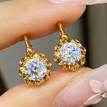 Vintage Bouquet Old European Cut Earrings | Silver Earrings