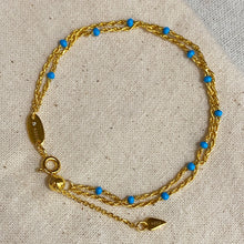 Enamel Double-Layer Twisted Bracelet | Silver Bracelet
