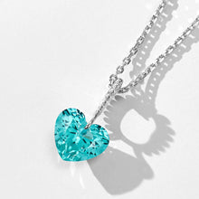 Paraiba Simple Heart Necklace | Silver Necklace