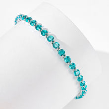 4mm Blue Gemstone Bracelet | Silver Bracelet
