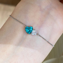 Two Color Heart Bracelet | Silver Bracelet