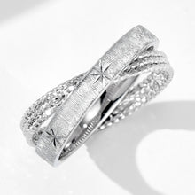 Star Engraved Layered Ring | Silver Ring