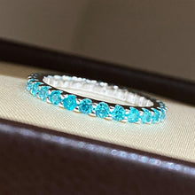 Full Circle Paraiba Band Ring | Silver Ring