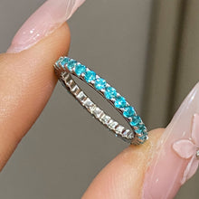 Full Circle Paraiba Band Ring | Silver Ring