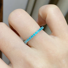 Full Circle Paraiba Band Ring | Silver Ring