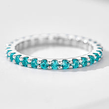 Full Circle Paraiba Band Ring | Silver Ring