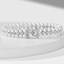 4mm Double-Row Pearl Bracelet | Silver Bracelet