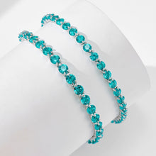 4mm Blue Gemstone Bracelet | Silver Bracelet