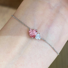 Two Color Heart Bracelet | Silver Bracelet