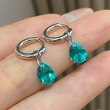 Paraiba Teardrop Earrings | Silver Earrings