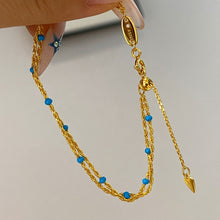 Enamel Double-Layer Twisted Bracelet | Silver Bracelet