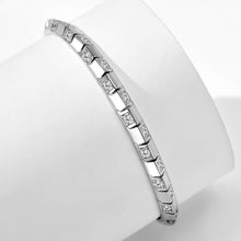 Checkerboard Gemstone Bracelet | Silver Bracelet