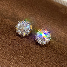 Vintage Bouquet Old European Cut Stud Earrings | Silver Earrings