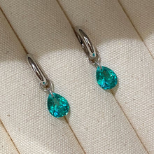 Paraiba Teardrop Earrings | Silver Earrings