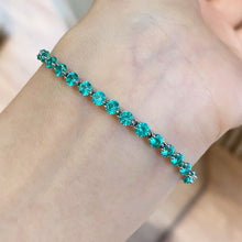 3.5mm Blue Gemstone Bracelet | Silver Bracelet