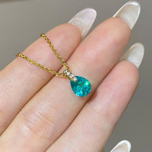 Paraiba Pear-Cut Necklace | Silver Necklace