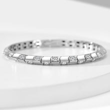 Checkerboard Gemstone Bracelet | Silver Bracelet