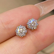 Vintage Bouquet Old European Cut Stud Earrings | Silver Earrings