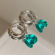 Paraiba Teardrop Earrings | Silver Earrings