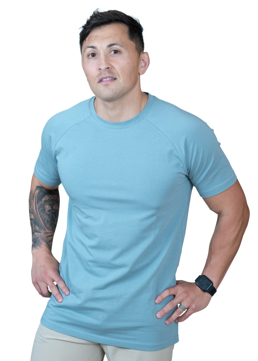 Men's Organic Performance T-shirt- Arctic