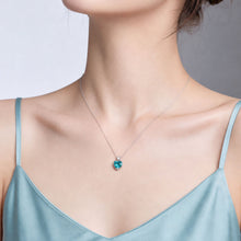 Paraiba Heart Necklace | Silver Necklace