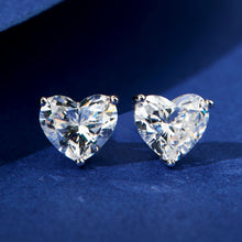 Romantic Heart Studs | Silver Earrings