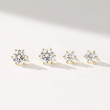 Minimalist Round Brilliant Stud Earrings | Silver Earrings