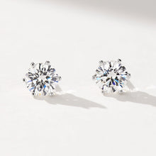 Minimalist Round Brilliant Stud Earrings | Silver Earrings