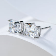 Ins Style Asscher Cut Stud Earrings | Silver Earrings