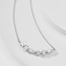 Multi-cut Smile Necklace | Silver Necklace