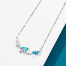 Blue Gemstone Meteor Necklace | Silver Necklace