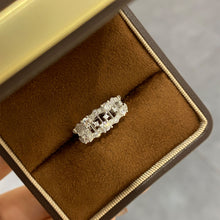 Regal Lace Pattern Zircon Ring | Silver Ring