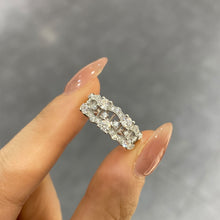 Regal Lace Pattern Zircon Ring | Silver Ring