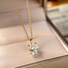 Oval-Cut Zirconia Clavicle Chain | Silver Necklace