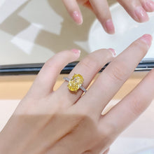 Oval-Cut Yellow Gemstone Ring | Silver Ring